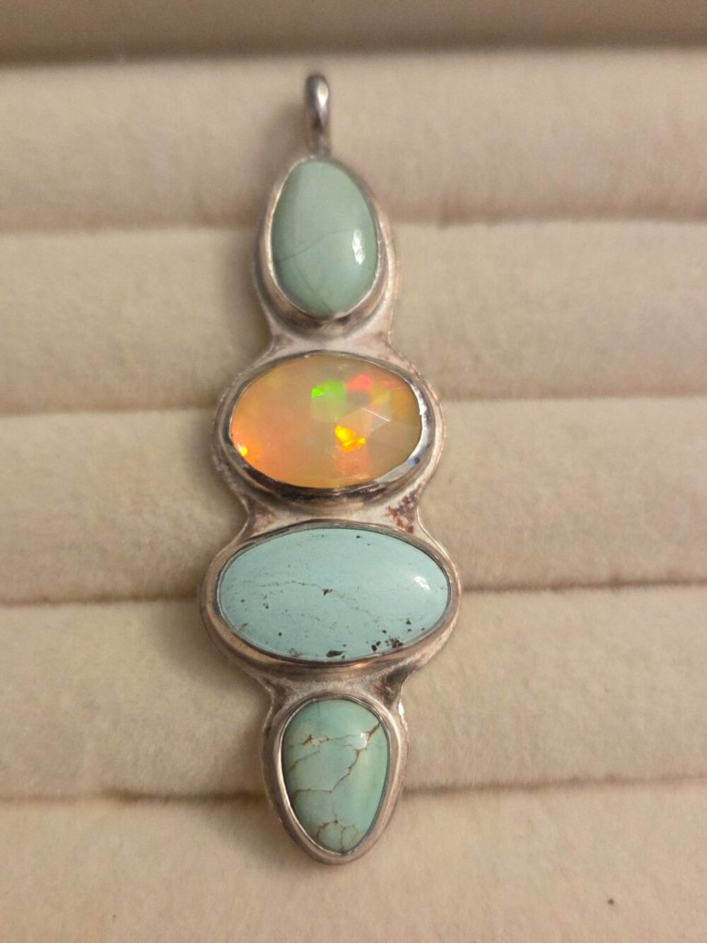 Pete Sanchez Signed Silver Pendant